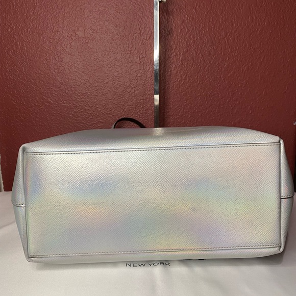 Coach Hologram Holographic Iridescent Leather Zip Tote - Picture 6 of 16